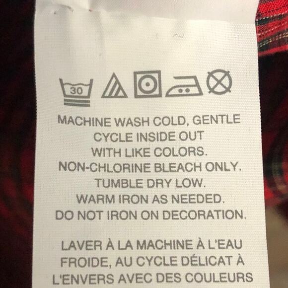 J. Crew Red Embellished Plaid Boy Shirt - Picture 8 of 10